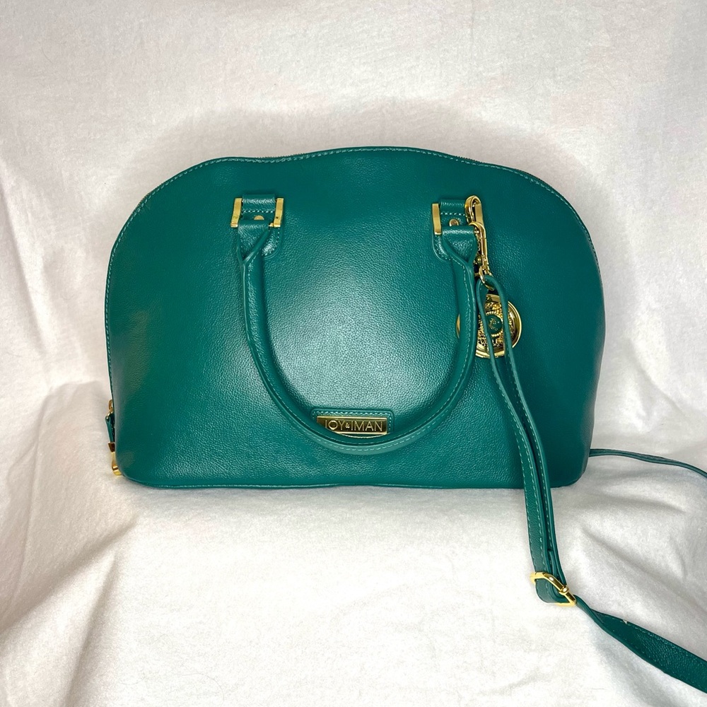 Joy & Iman Green/Gold Crossbody Shoulder Tote Bag 💚